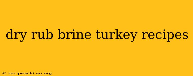 dry rub brine turkey recipes