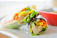 Fresh Spring Rolls with Peanut Dipping Sauce Fifteen Spatulas
