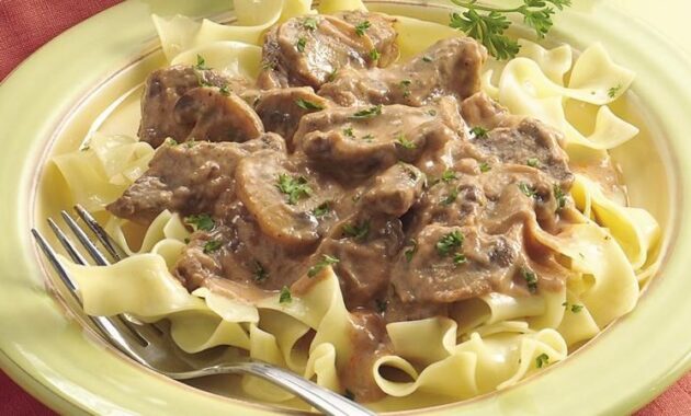 Hearty beef stroganoff recipe from betty crocker