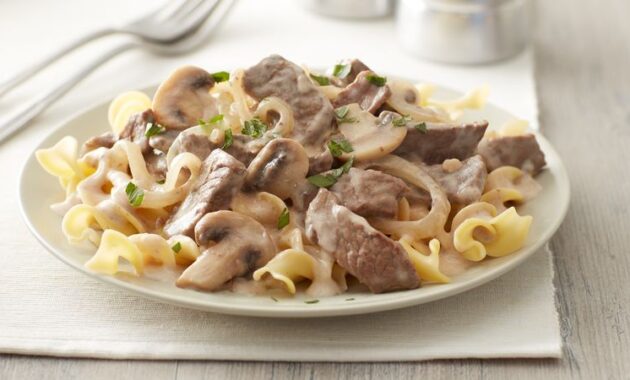 Classic beef stroganoff recipe