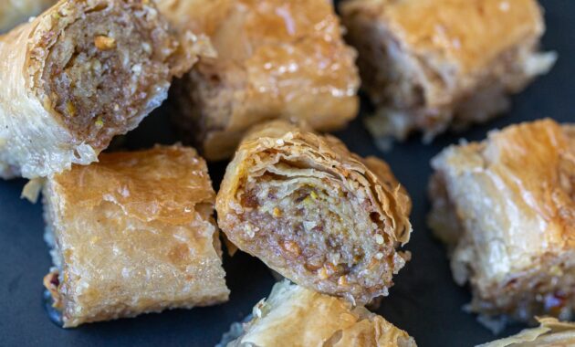 Easiest rolled baklava recipe momsdish