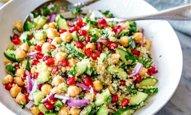 Healthy chickpea quinoa salad recipe quick chickpea quinoa salad