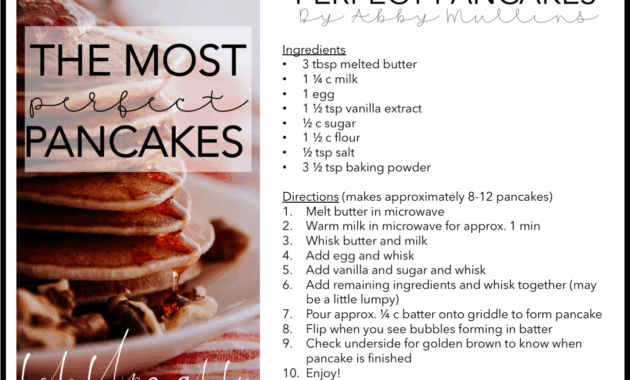 Perfect pancake recipe easy homemade pancakes babbling abby