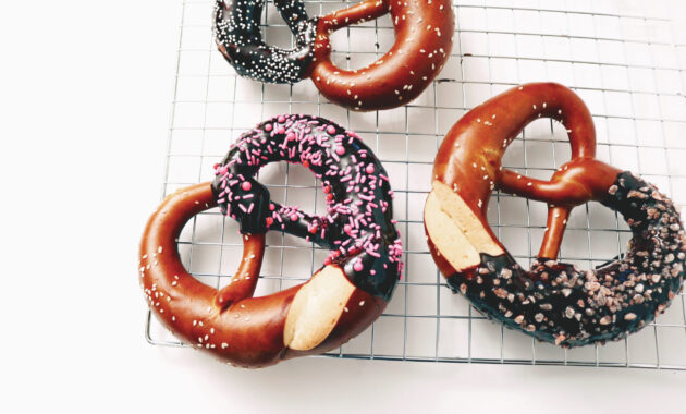 Easy and decadent chocolate dipped pretzel twist recipe