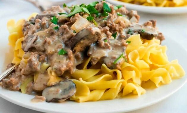 Poor man's beef stroganoff recipe