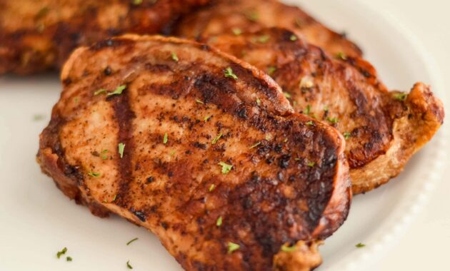 Air fryer pork chops in 8 minutes! air fryer fanatics