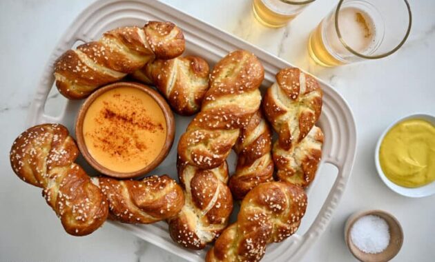 Homemade soft pretzel twists just a taste
