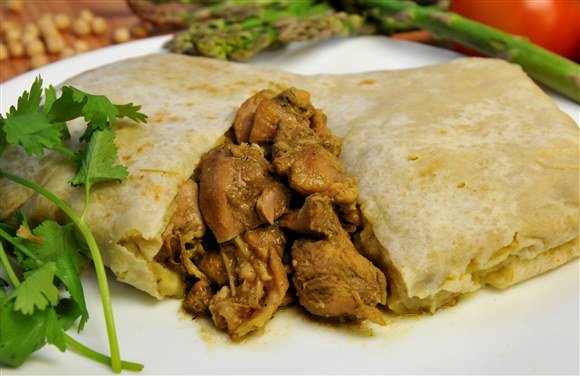 Caribbean Chicken Roti! A meal on it's own. — Steemit
