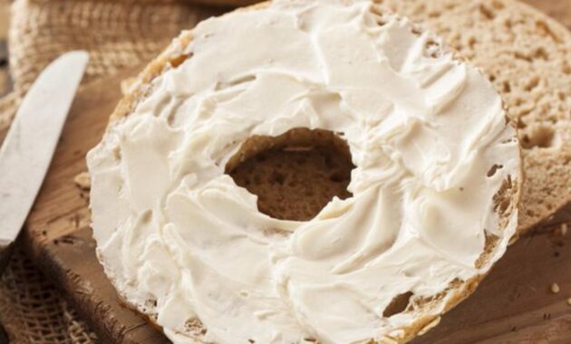 Bagel with cream cheese eat this much