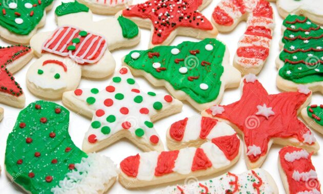 Christmas cookies stock image. image of cane, snowman 7279151