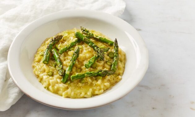 Asparagus Risotto Recipe Great British Chefs
