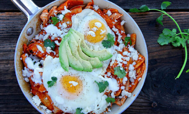 Chicken Chilaquiles with Fried Egg Recipe
