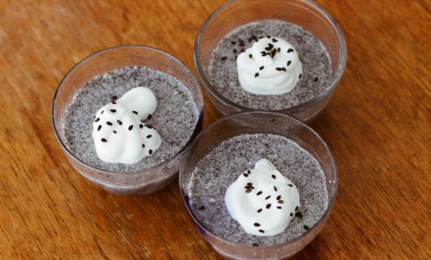 Japanese Black Sesame Pudding Recipe International Desserts Blog