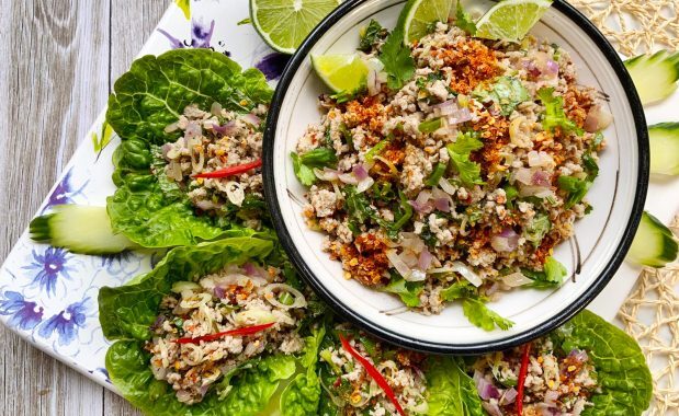 Thai Larb Chicken Salad Asian Inspirations