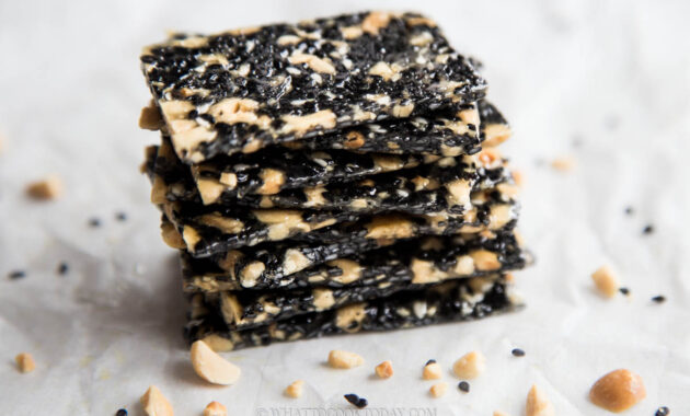 Easy Black Sesame Peanut Candy (Soft and Chewy) What To Cook Today