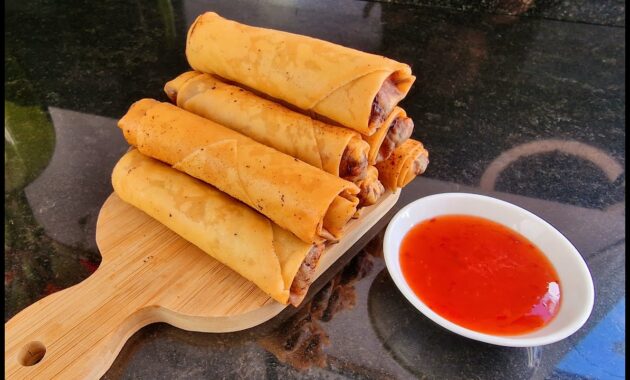 Easy Homemade Crispy SpringRolls Recipe YouTube