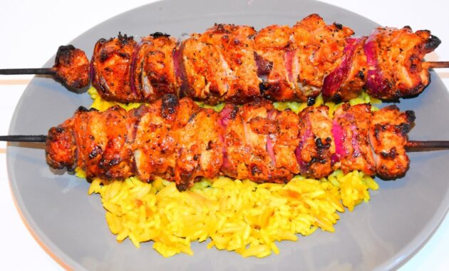 Middle Eastern Chicken Kebabs Grilled Chicken Skewers Recipe كباب