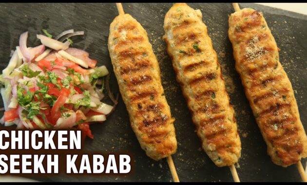 Homemade Chicken Seekh Kabab On Grill Grill Recipe For Camping