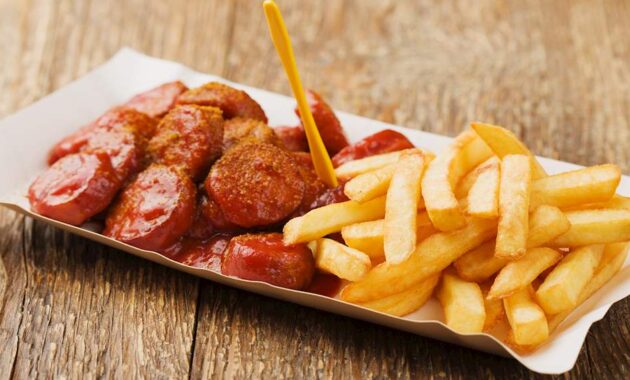 Currywurst Traditional Sausage Dish From Berlin, Germany