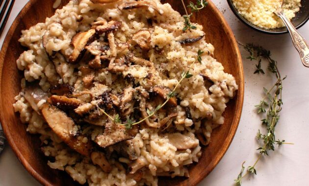 Mushroom Risotto Recipe Easy + Creamy Unpeeled Journal