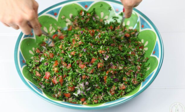 Fresh & Light Authentic Lebanese Tabbouleh Colorful Recipes Recipe