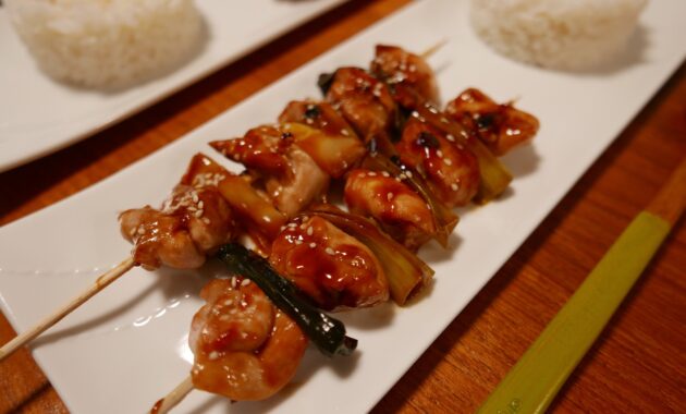 Chicken Yakitori Recipe with Leeks Carving A Journey