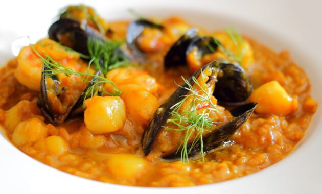 Creamy Saffron Seafood Risotto by Steven Dolby