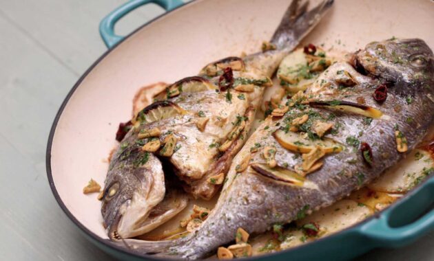 Sea Bream Recipe Classic Baked Sea Bream Basque Recipe Basco