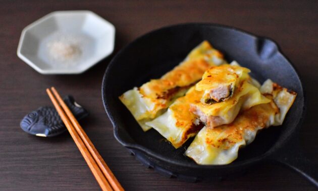 How To Make Chicken Gyoza With Shiso, Umeboshi, & Cheese Japanese Taste