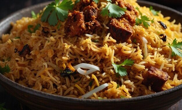 Premium Photo Indian Fragrant Biryani Rice Bowl