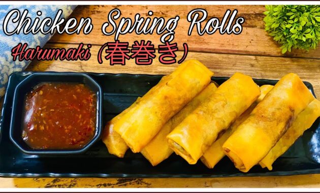 Easy Chicken Spring Roll Recipe Japanese Spring Rolls Harumaki (春巻き