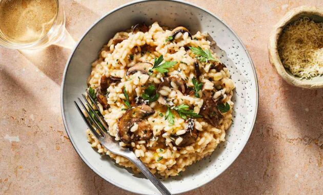 Mushroom Risotto Recipe EatingisArt