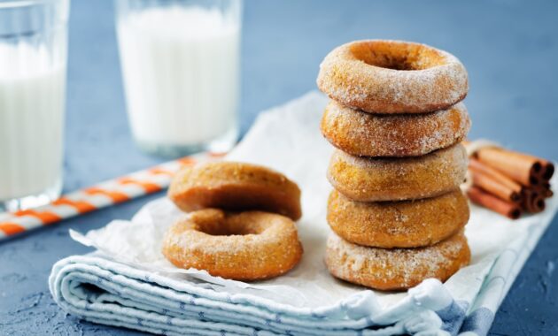 Vegan Baked Sweet Potato Donuts Recipe with Cinnamon Sugar Sprinkle