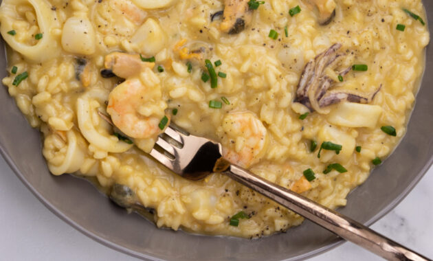 Seafood Risotto My Life In An Apron