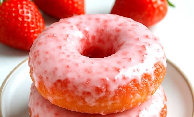 Strawberry Cake Donuts Recipe
