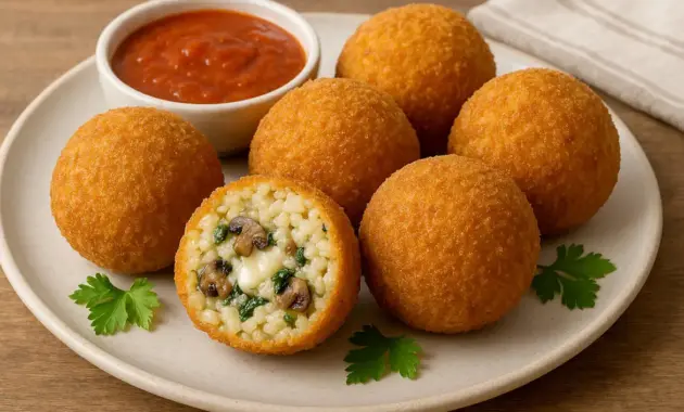 Vegetarian Arancini Recipe Crispy Sicilian Rice Balls